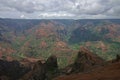 Waimea Canyon of Kauai, Hawaii, USA During a Partly Cloudy Day Royalty Free Stock Photo